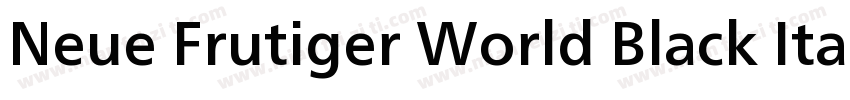 Neue Frutiger World Black Italic字体转换